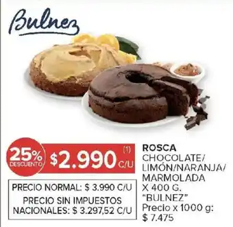 Carrefour Bulnez rosca chocolate/ limon/naranja/ marmolada oferta