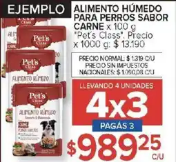 Carrefour Pet's class alimento humedo para perros sabor carne oferta