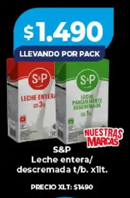 Supermayorista Vital S&P leche entera/ descremada t/b. oferta