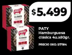 Supermayorista Vital Paty hamburguesa clásica oferta