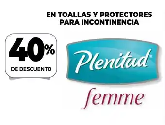 Plenitud Femme En Toallas y Protectores para Incontinencia