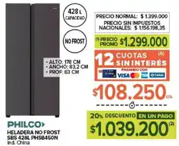Carrefour Philco heladera no frost oferta