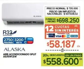 Alaska aire acondicionado split AS35WCEW