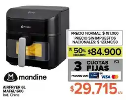 Carrefour Mandine airfryer MAF6L1600 oferta