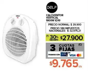 Delf caloventor vertical 1800W ID10