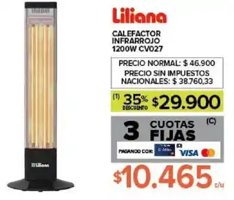 Liliana calefactor infrarrojo
