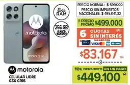 Carrefour Motorola celular libre G56 gris oferta