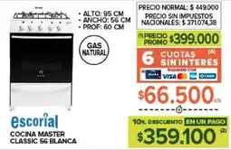 Carrefour Escorial cocina master classic 56 blanca oferta