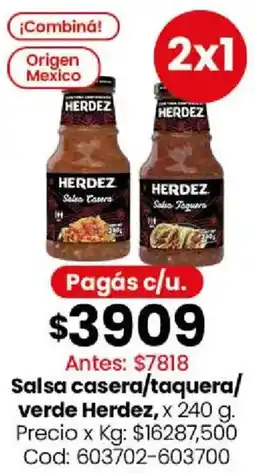 Coto Herdez salsa casera/taquera/ verde oferta
