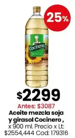 Coto Cocinero aceite mezcla soja y girasol oferta