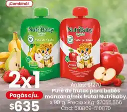 Coto Nutribaby puré de frutas para bebés manzana/mix frutal oferta