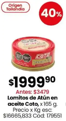Coto Coto lomitos de atún en aceite oferta