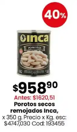 Coto Inca porotos secos remojados oferta