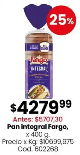 Coto Fargo Pan integral oferta