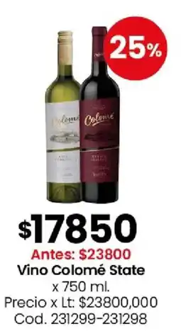 Coto Colomé state vino oferta