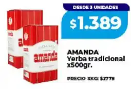 Supermayorista Vital Amanda yerba tradicional oferta
