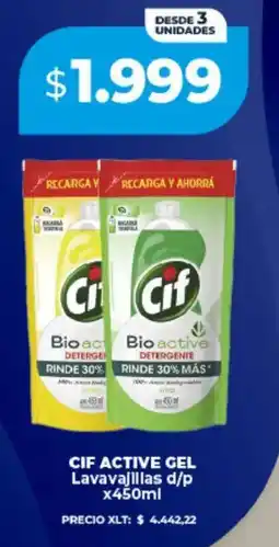 Supermayorista Vital Cif active gel lavavajillas d/p oferta