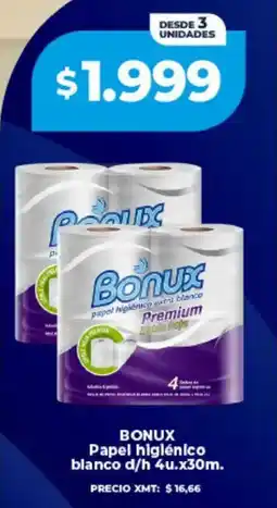 Supermayorista Vital Bonux papel higiénico blanco d/h oferta