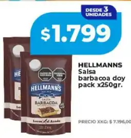 Supermayorista Vital Hellmann's salsa barbacoa doy pack oferta