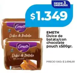 Supermayorista Vital Emeth dulce de batata/con chocolate pouch oferta