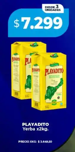 Supermayorista Vital Playadito yerba oferta