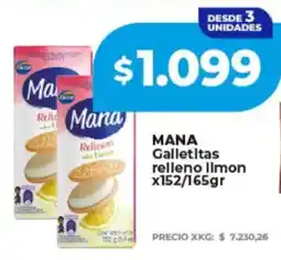 Supermayorista Vital Mana galletitas relleno limon oferta