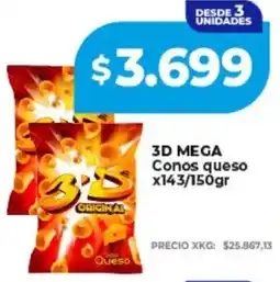 Supermayorista Vital 3D mega conos queso oferta