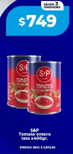 Supermayorista Vital S&P tomate entero lata oferta