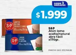 Supermayorista Vital S&P atún lomo acelte/natural abre fácil oferta
