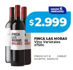 Supermayorista Vital Finca las moras vino varietales oferta