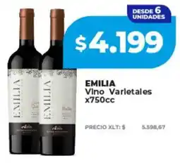 Supermayorista Vital Emilia vino varietales oferta