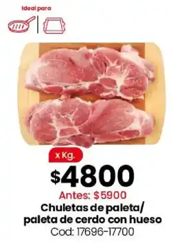Coto Chuletas de paleta/ paleta de cerdo con hueso oferta