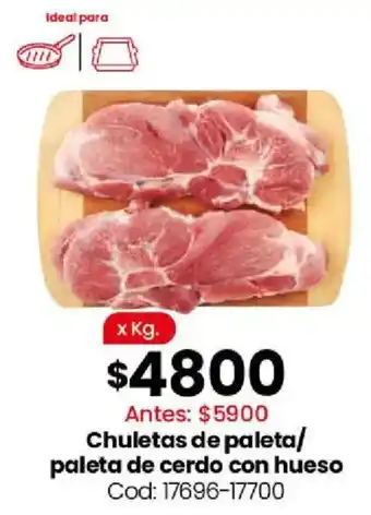 Coto Chuletas de paleta/ paleta de cerdo con hueso oferta