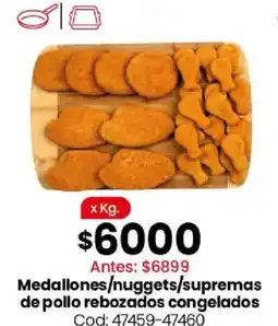Coto Medallones/nuggets/supremas de pollo rebozados congelados oferta