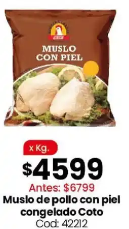 Coto Coto muslo de pollo con piel congelado oferta