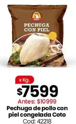 Coto Coto pechuga de pollo con piel congelada oferta