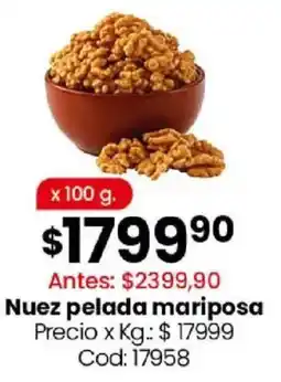 Coto Nuez pelada mariposa oferta