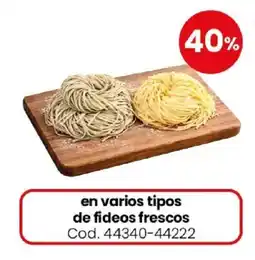 Coto En varios tipos de fideos frescos oferta