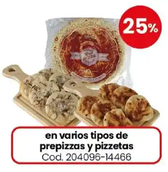 En varios tipos de prepizzas y pizzetas