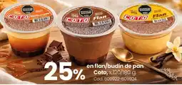 Coto Coto en flan/budín de pan oferta