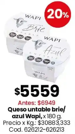Coto Wapi queso untable brie/ azul oferta