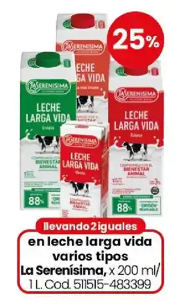 Coto La serenísima en leche larga vida varios tipos oferta