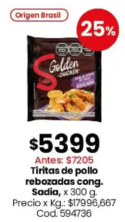 Coto Sadia tiritas de pollo rebozadas cong. oferta