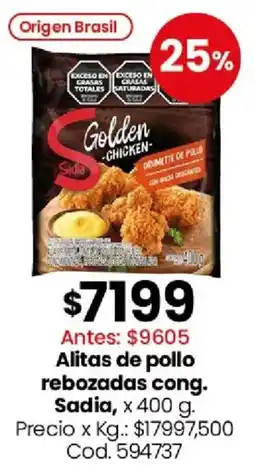 Coto Sadia alitas de pollo rebozadas cong. oferta