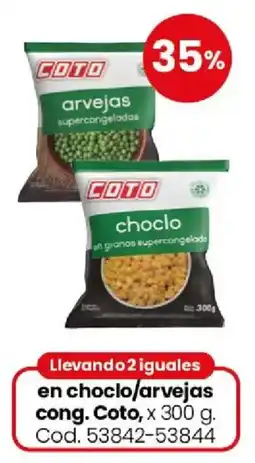 Coto Coto en choclo/arvejas cong. oferta
