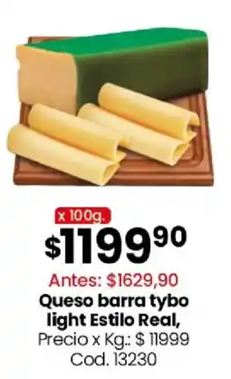 Coto Estilo real queso barra tybo light oferta