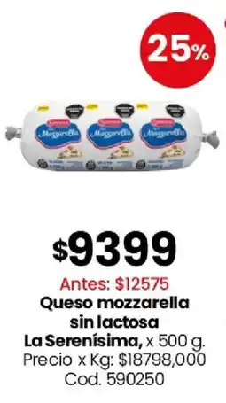 Coto La serenísima queso mozzarella sin lactosa oferta