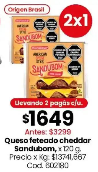 Sandubom queso feteado cheddar