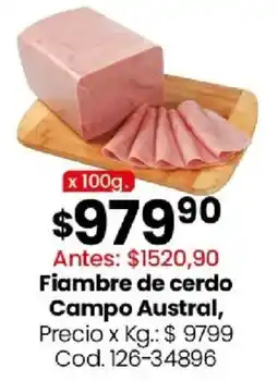 Coto Campo austral fiambre de cerdo oferta