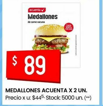 Changomas Medallones acuenta x 2 un. oferta